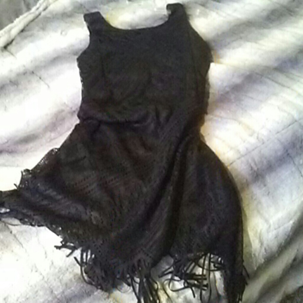 Lace fringe dress